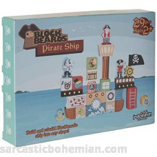 Blockbeard's Pirate Ship Wooden Building Blocks Playset 29 pcs. by Imagination Generation B0167BIQEW